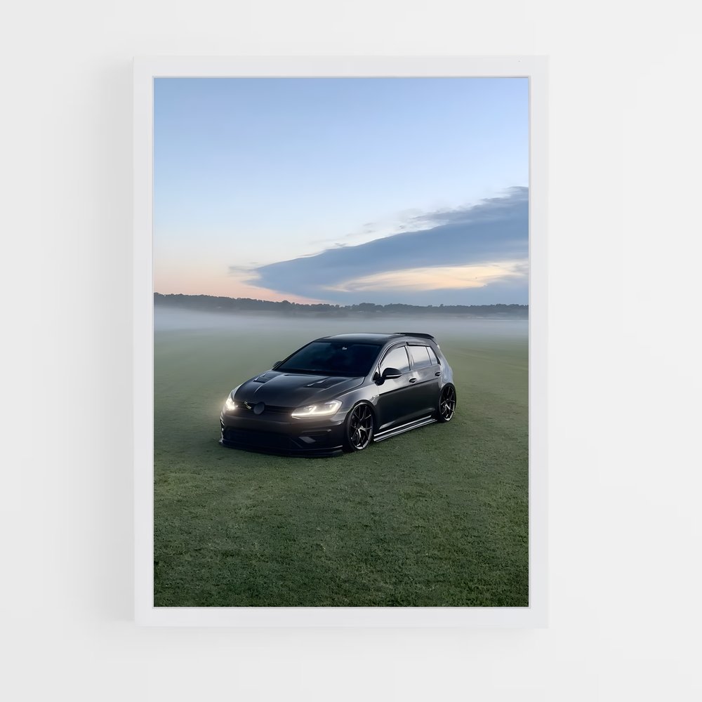 Poster Golf Noir Émeraude – affiche Volkswagen (vue 3)